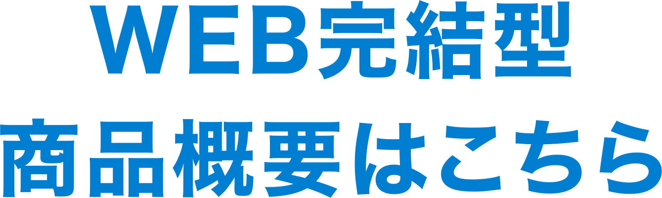 WEB完結型 商品概要はこちら