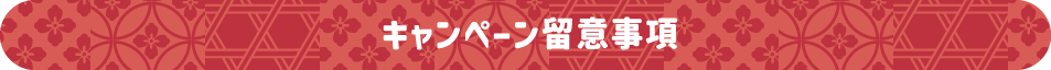 キャンペーン留意事項